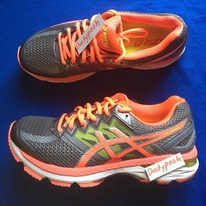 Asics GT 2000 Running Sneakers Shoes Grey Orange